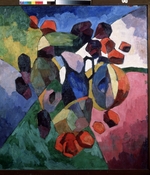 Lentulov, Aristarkh Vasilyevich - Blue jug and fruits