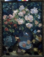 Korovin, Konstantin Alexeyevich - Roses in a blue jug