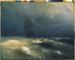 Aivazovsky, Ivan Konstantinovich - Storm at the seashore by Nice