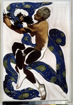 Bakst, Léon - Faun. Costume design for the ballet The Afternoon of a Faun by C. Debussy