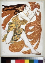 Bakst, Léon - Bacchante. Costume design for the ballet Narcisse by N. Tcherepnin