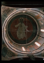 Ancient Russian frescos - Jehovah. Dome painting in the Archangel Michael Cathedral of the Moscow Kremlin