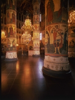 Old Russian Architecture - Interior of the Assumption Cathedral in the Moscow Kremlin