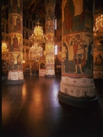 Old Russian Architecture - Interior of the Assumption Cathedral in the Moscow Kremlin