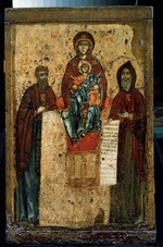 Russian icon - The Virgin of the Caves