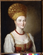 Argunov, Ivan Petrovich - Female portrait in Russian Dress