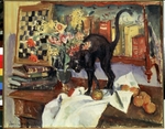 Joveneau, Jean - Still life with a cat