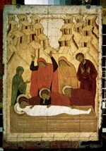Russian icon - The Entombment of Christ