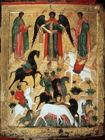 Russian icon - The Miracle of Florus and Laurus