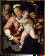 Italian master - The Holy Family with John the Baptist
