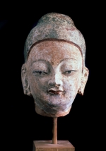 Central Asian Art - Head of Buddha (From the Ruins of old Idikutshari near Turfan)