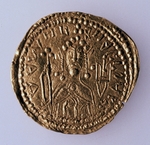 Numismatic, Russian coins - Coin (Zlatnik) of Grand Duke Vladimir Svyatoslavich (Averse: Portrait of the ruler)