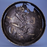 Sassanian Art - Dish with a scene of Bahram IV out hunting