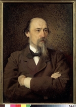 Kramskoi, Ivan Nikolayevich - Portrait of the poet Nikolay Alexeyevich Nekrasov (1821-1877)