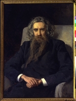 Yaroshenko, Nikolai Alexandrovich - Portrait of the philosopher und author Vladimir Solovyov (1853-1900)