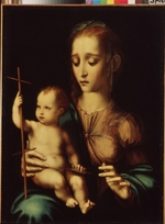 Morales, Luis, de - Madonna and Child with a Cross-shaped Distaff