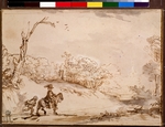 Rembrandt van Rhijn - Landscape with a Horseman