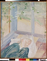 Matyushin, Mikhail Vasilyevich - Portrait of the artist Yelene Guro, artist's wife