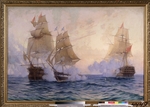 Tkachenko, Mikhail Stepanovich - Brig Mercury fighting two Turkish ships on May 14th, 1829