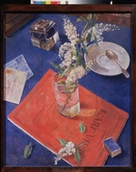 Petrov-Vodkin, Kuzma Sergeyevich - Branch of a Bird Cherry Tree in a Glass