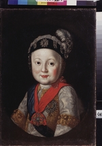 Russian master - Portrait of Grand Duke Pavel Petrovich (1754-1801) as child