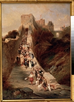Isabey, Louis Gabriel Eugène - Leaving the Castle