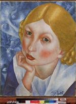 Petrov-Vodkin, Kuzma Sergeyevich - Portrait of Ria