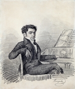 Hampeln, Carl, von - Portrait of the composer Alexey Nikolayevich Verstovsky (1799-1862)