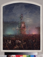 Sadovnikov, Vasily Semyonovich - Opening ceremony of the Monument to Nicholas I in Saint Petersburg on June 25, 1859