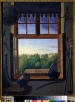 Romanova, Maria Nikolaevna, Grand Duchess - View of the Alexander Park from the window of Armoury in the Palace in Tsarskoye Selo