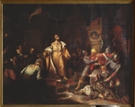 Shustov, Nikolai Semyonovich - Tsar Ivan III tearing to the deed of Tatar Khan