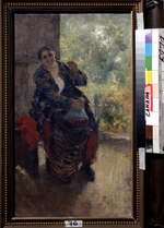 Korovin, Konstantin Alexeyevich - A landlady (Woman with a Wine Glass)