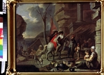 French master - Horsemen at a tavern