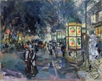 Korovin, Konstantin Alexeyevich - Parisian boulevard at night
