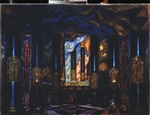 Sudeykin, Sergei Yurievich - Stage design for the theatre play Other side of Life by J. Benavente