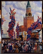 Kustodiev, Boris Michaylovich - Easter markt at the Moscow Kremlin
