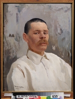 Shlein, Nikolai Pavlovich - Portrait of the author Maxim Gorky (1868-1939)