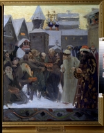 Kustodiev, Boris Michaylovich - Tsar Ivan IV Walking around Moscow