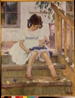 Della-Vos-Kardovskaya, Olga Ludvigovna - Girl with Cornflowers