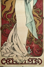 Mucha, Alfons Marie - Poster for Champagne Ruinart (Lower part)