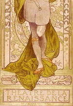 Mucha, Alfons Marie - Poster for the theatre play Lorenzaccio by A. de Musset in the Theatre de la Renaissanse (Lower part)