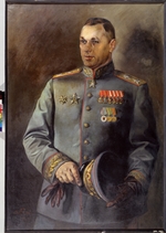 Yakovlev, Vasili Nikolayevich - Portrait of the Marshal of Soviet Union and Poland Konstantin Rokossovsky (1896-1968)