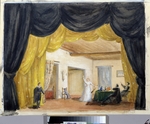 Genke-Schifrina, Margarita Genrikhovna - Stage design for the opera The stone Guest by A. Dargomyzhsky