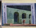 Petrov-Vodkin, Kuzma Sergeyevich - Stage design for the opera Boris Godunov by M. Musorgsky