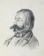 Mazer, Carl Petter - Portrait of the Decembrist Alexander V. Podzhio (1798-1873)