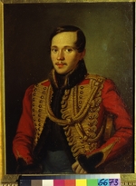 Zabolotsky, Pyotr Yefimovich - Portrait of the poet Mikhail Yuryevich Lermontov (1814-1841)