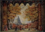 Lushin, Alexander Fyodorovich - Stage design for the ballet The Swan Lake by P. Tchaikovsky