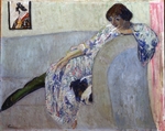 Feder, Adolphe - Portrait of the Poetess Vera Inber (1890-1972)