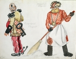 Kustodiev, Boris Michaylovich - Costume design for the theatre play The flea by E. Zamyatin