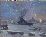 Zakolodin-Mitin, Alexei Ivanovich - The heavy artillery on the Neva in Leningrad on 1942